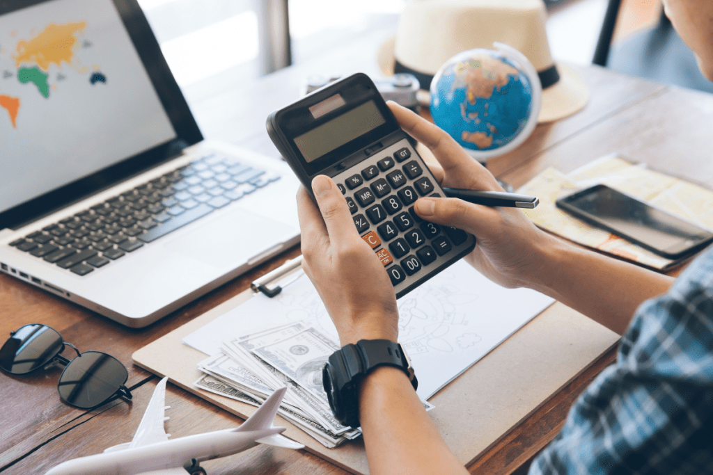 A Man doing calculations in desk